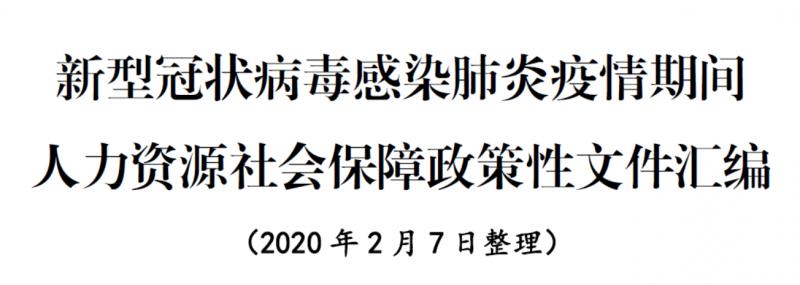 新冠病毒疫情期间人力资源社会保障政策性文件汇编(图2)